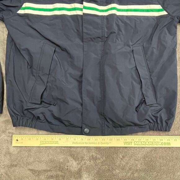 Vintage 90s Nautica Mens XXL Sailing Windbreaker Raincoat NS-83 Hooded Blue - Picture 9 of 16